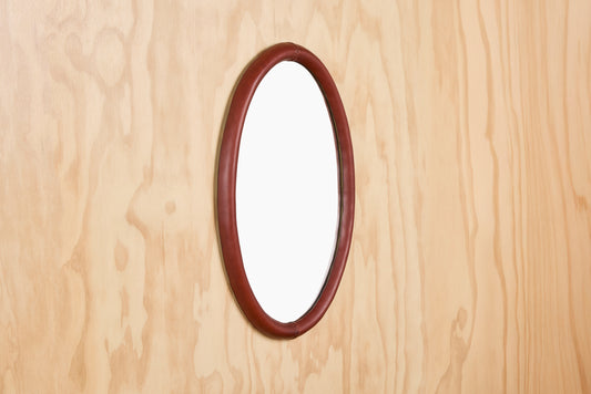 Andrew McAteer for Commune Oval Leather Mirror