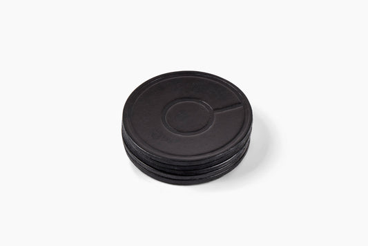 E.R. Butler & Co. for Commune Black Leather Coasters