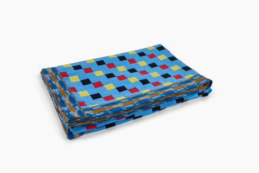 Gregory Parkinson Assamese Blanket Sky Blue Check