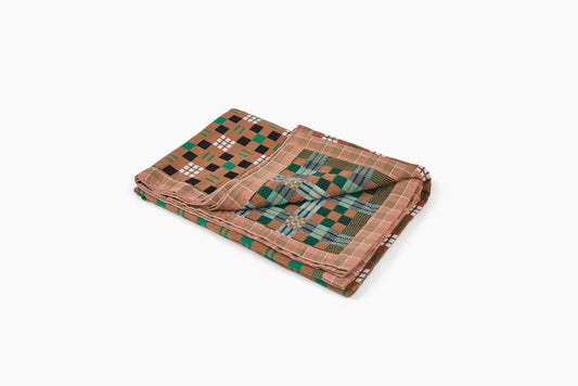 Gregory Parkinson Assamese Blanket Toffee Leaf Check