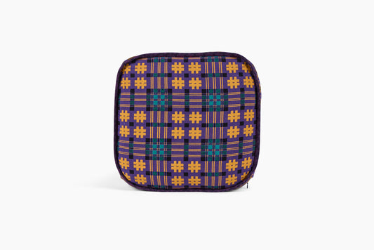 Gregory Parkinson Assamese Blanket Pillow Faded Marigold Grape