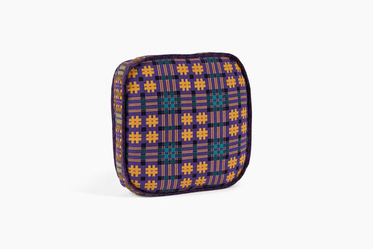 Gregory Parkinson Assamese Blanket Pillow Faded Marigold Grape