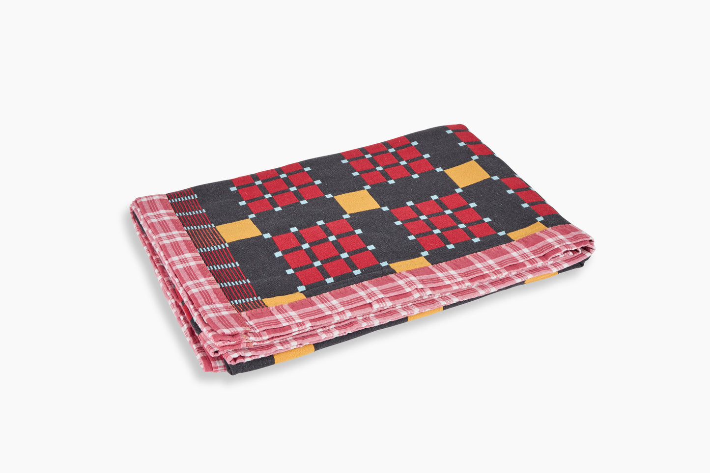 Gregory Parkinson Assamese Blanket Charcoal Marmalade Check