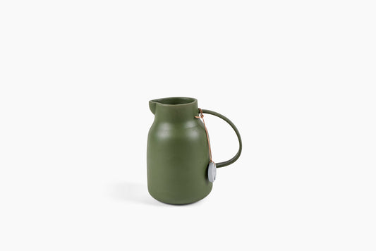 H for Hannah Ceramic Pitcher Forest