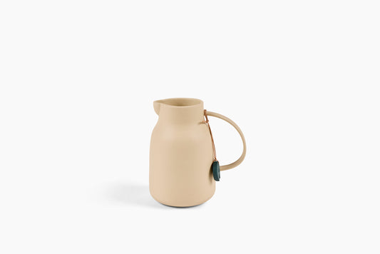 H for Hannah Ceramic Pitcher Bone
