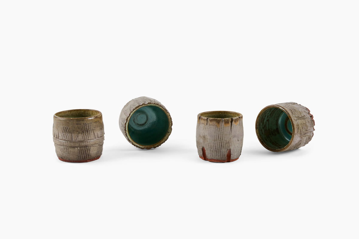Kevin Willis for Commune Tequila Cups Grey Green