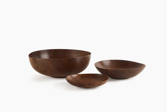 Niles Wertz Walnut Nested Set of 3 Bowls
