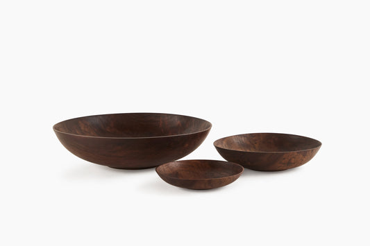 Niles Wertz Walnut Nested Set of 3 Bowls