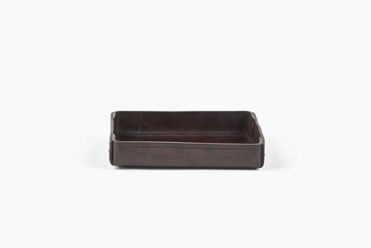 Peter Speliopoulos Chestnut Square Leather Tray