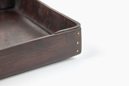 Peter Speliopoulos Chestnut Square Leather Tray