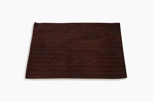 Peter Speliopoulos Leather & Linen Rectangle Zokin Chestnut