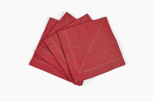 Peter Speliopoulos Red Linen Napkins