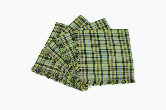 Peter Speliopoulos for Commune Lime Yellow Plaid Napkins