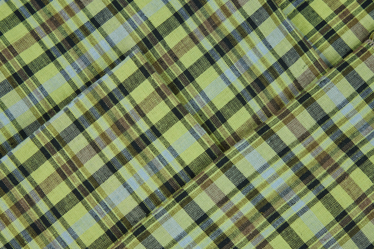 Peter Speliopoulos for Commune Lime Yellow Plaid Napkins