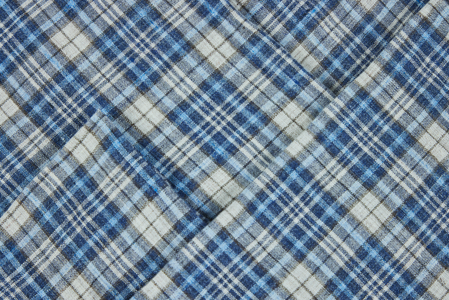 Peter Speliopoulos for Commune Faded Blue Plaid Napkins