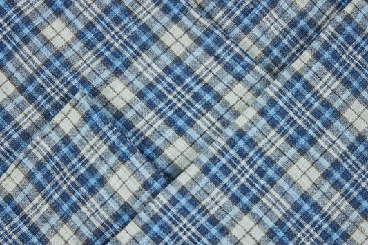 Peter Speliopoulos for Commune Faded Blue Plaid Napkins