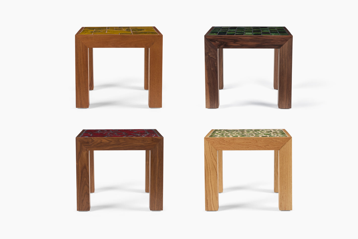 Sofia Londoño Green Mosaic White Oak Side Table