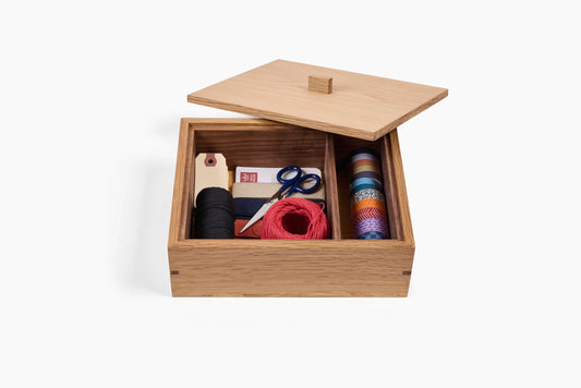 Summer Studio Small White Oak Box