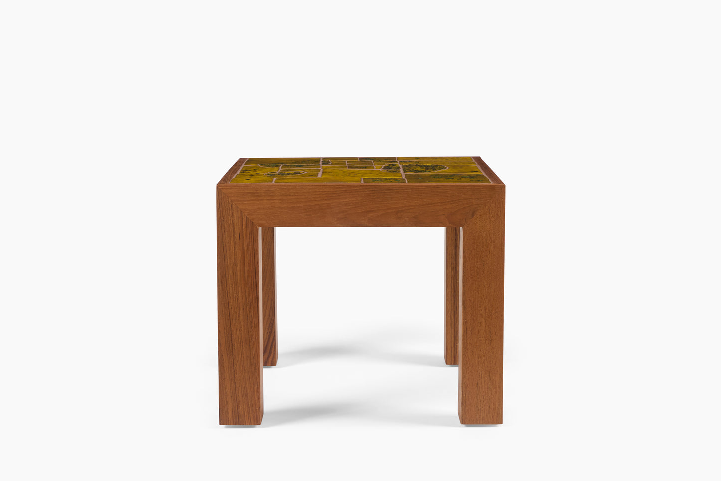 Sofia Londoño Yellow Mosaic Teak Side Table