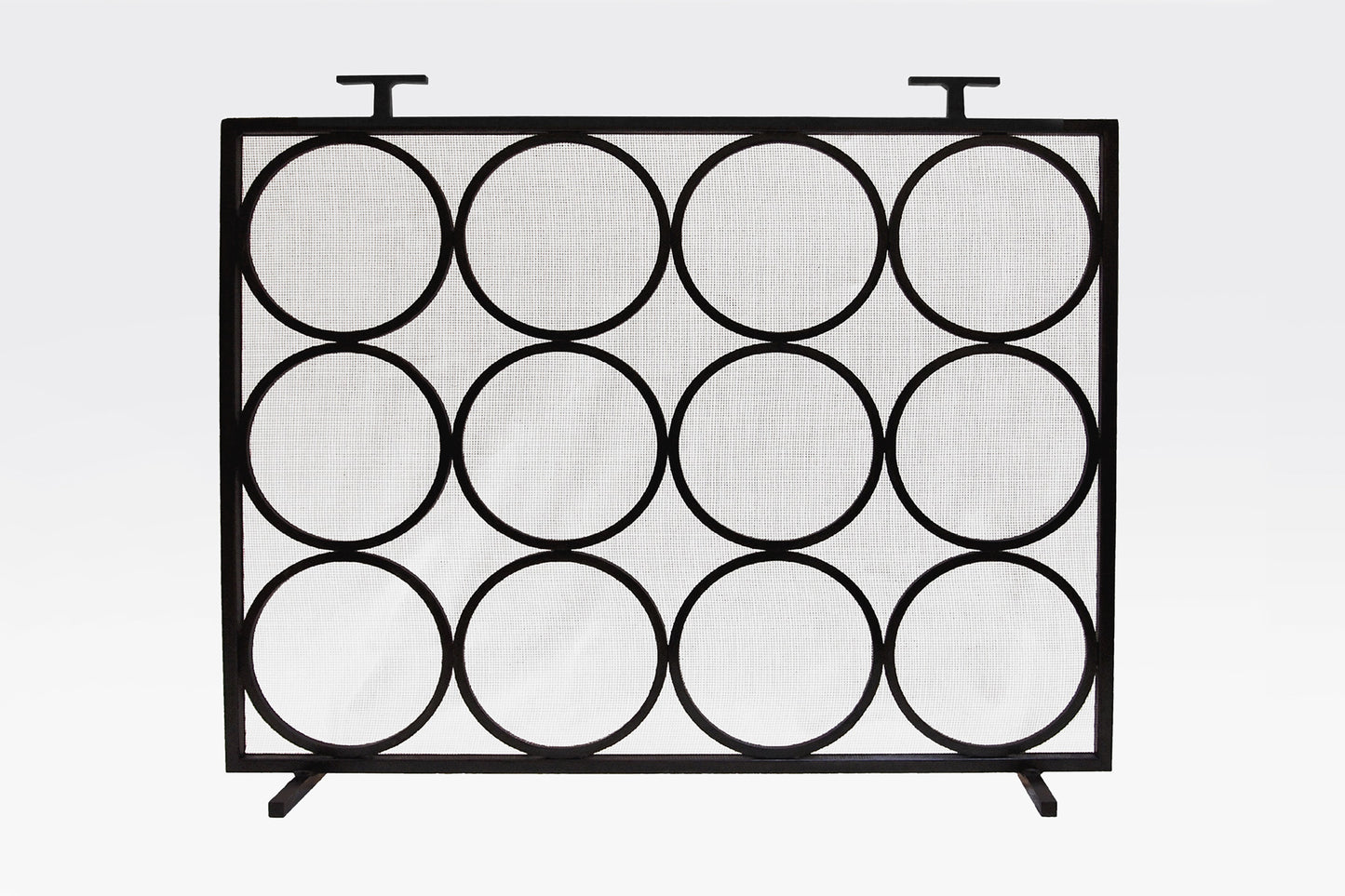 name=small circle fireplace screen