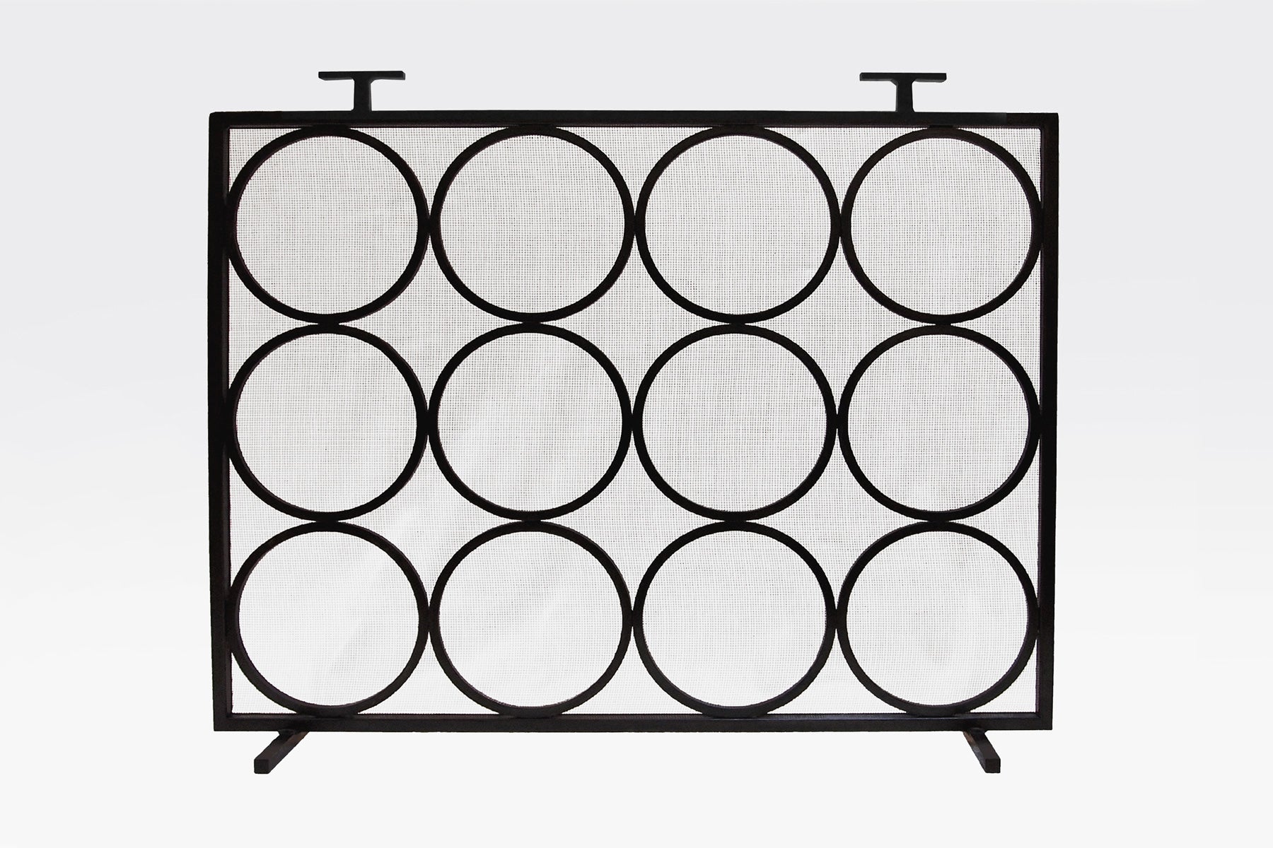 name=small circle fireplace screen