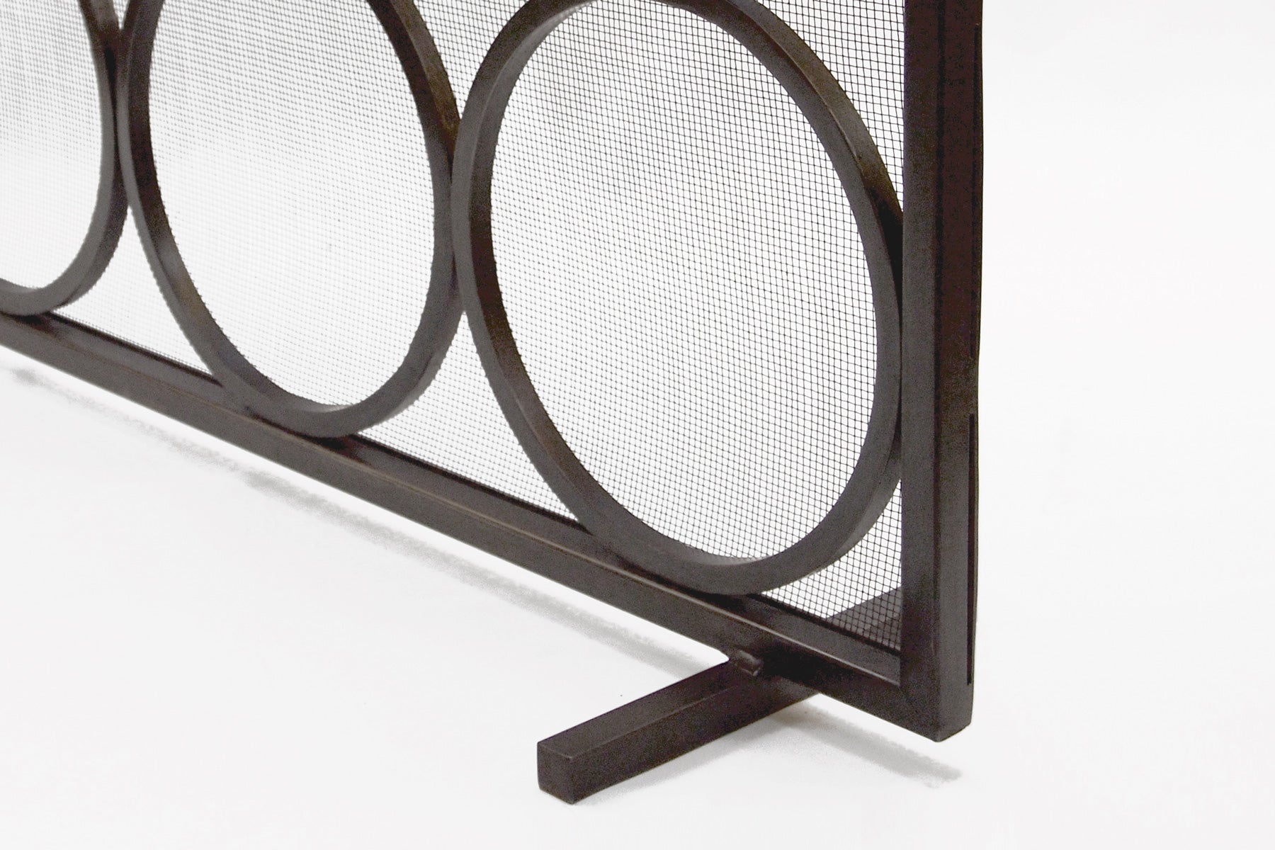 name=small circle fireplace screen