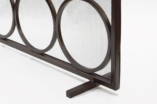 name=small circle fireplace screen