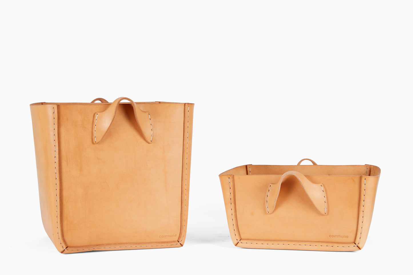 Andrew McAteer for Commune Large Square Leather Basket