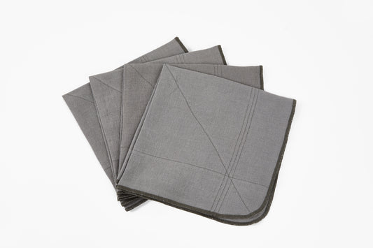 Commune Linen Dinner Napkins Grey