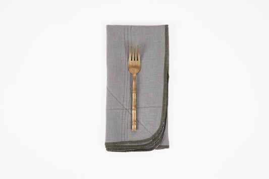 Commune Linen Dinner Napkins Grey
