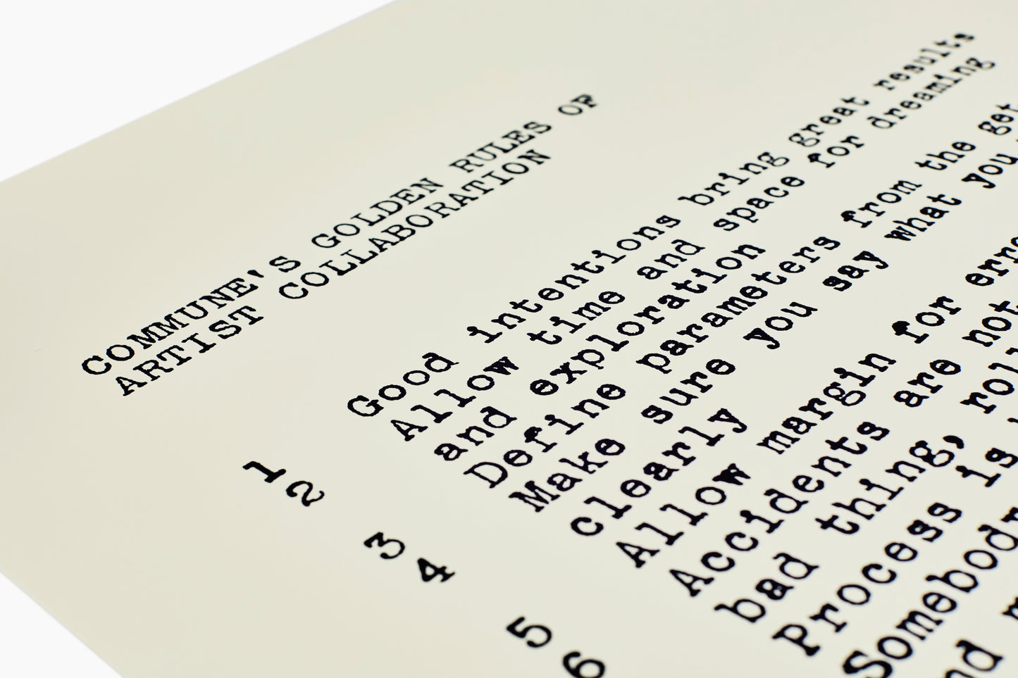 Commune's Golden Rules of Artist Collaboration