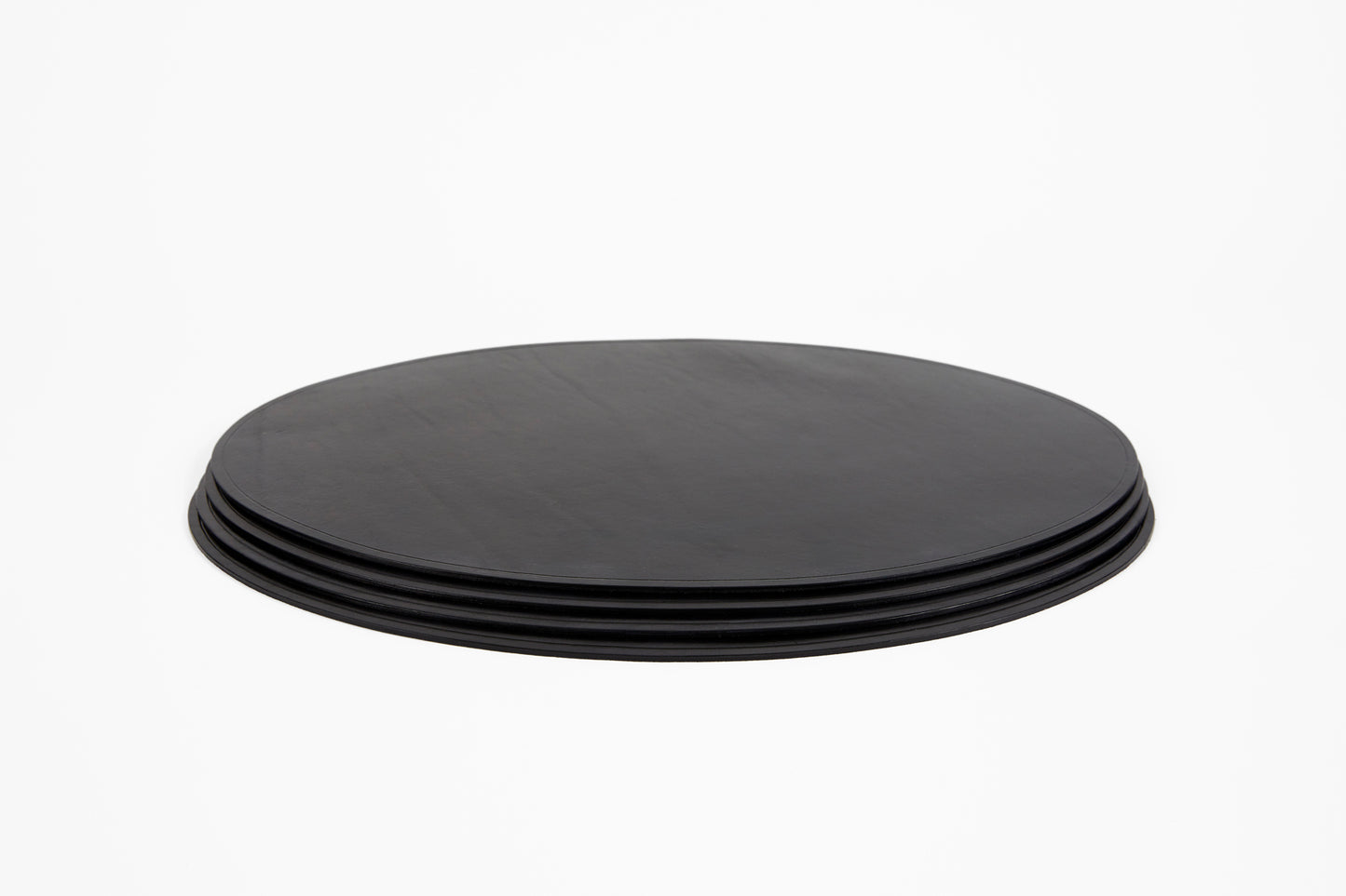 Peter Speliopoulos Black Oval Leather Placemats