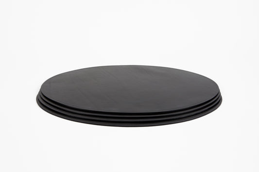 Peter Speliopoulos Black Oval Leather Placemats