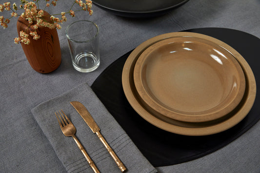 Commune Linen Dinner Napkins Grey