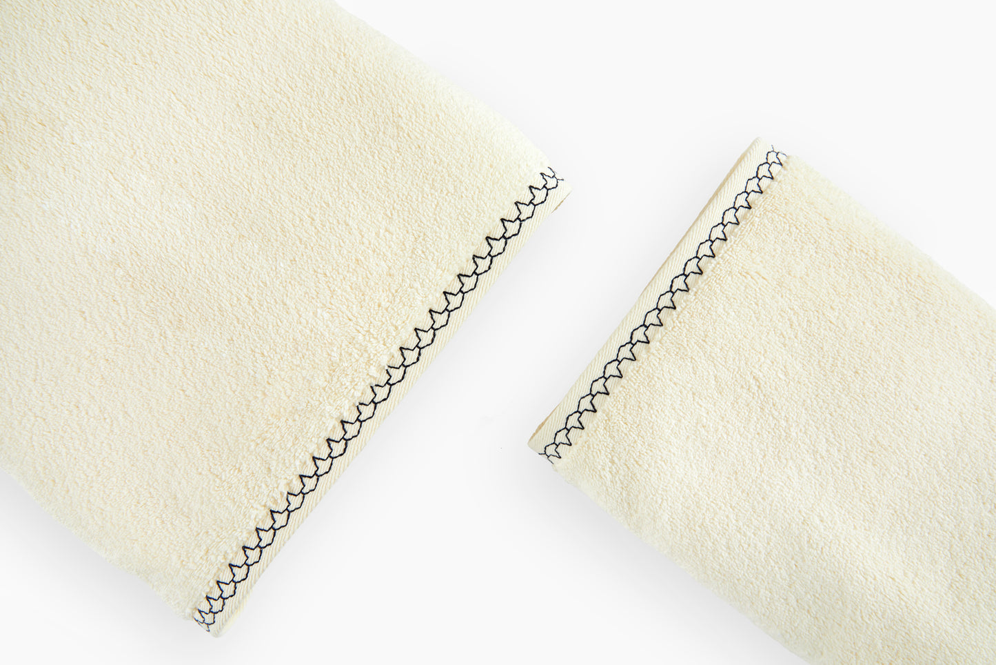 Commune for Hamburg House Ivory Hex Bath and Hand Towels