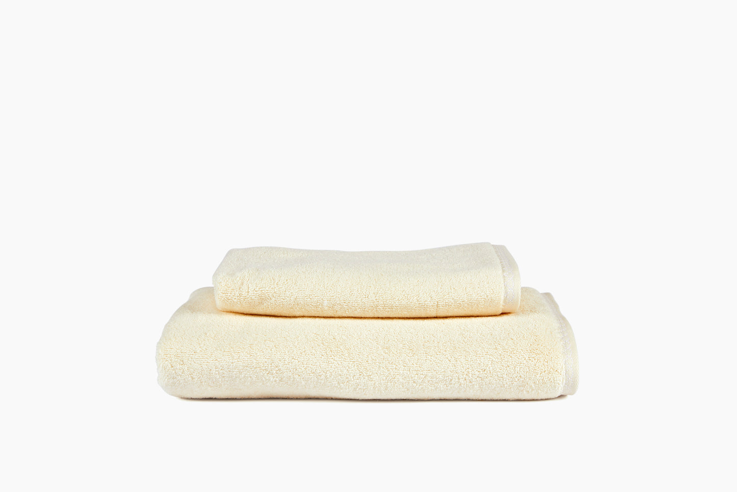 Commune for Hamburg House Ivory Hex Bath and Hand Towels