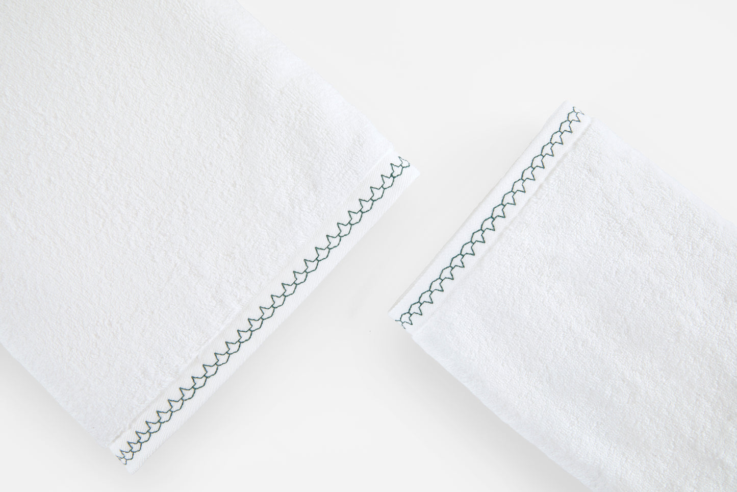 Commune for Hamburg House White Hex Bath and Hand Towels