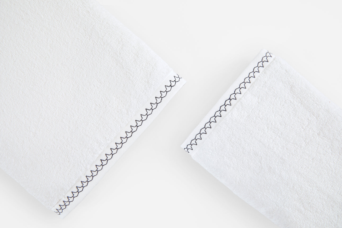 Commune for Hamburg House White Hex Bath and Hand Towels