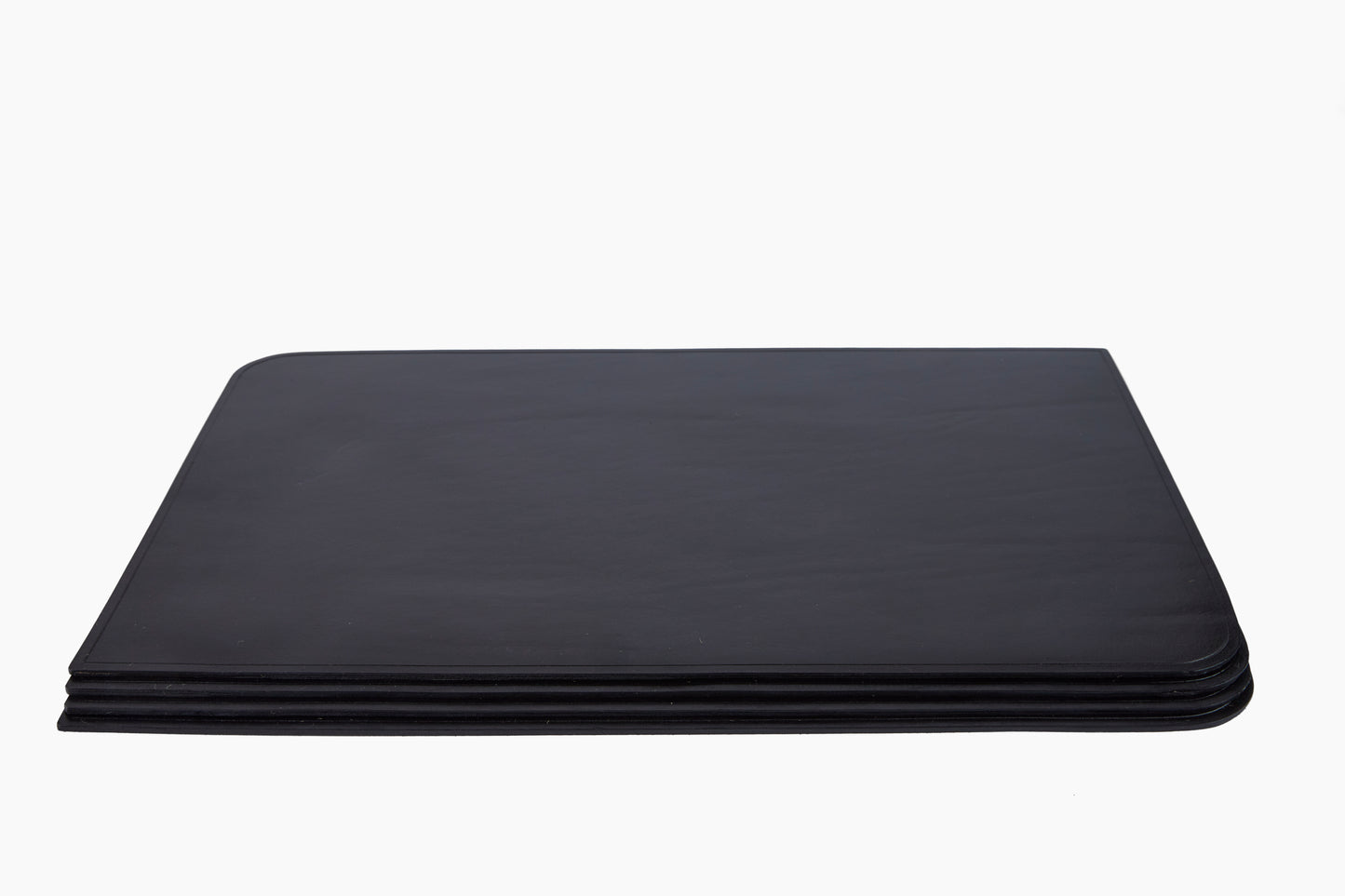Peter Speliopoulos Black Rectangle Leather Placemats