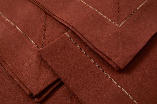 Peter Speliopoulos Burnt Red Linen Napkins