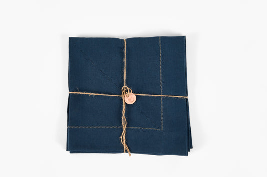 Peter Speliopoulos Navy Linen Napkins
