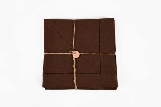 Peter Speliopoulos Brown Linen Napkins