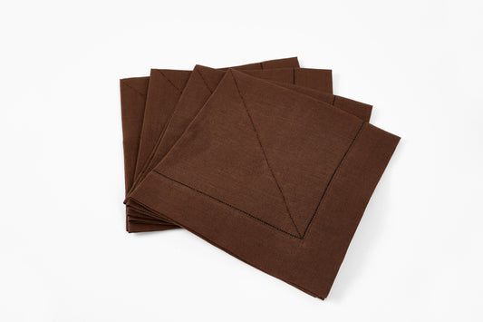 Peter Speliopoulos Brown Linen Napkins