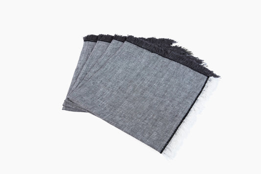 Peter Speliopoulos Navy Fringe Napkins