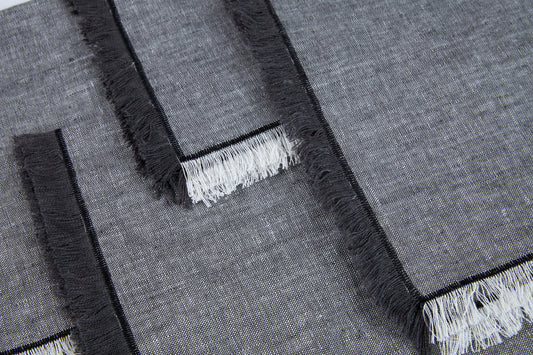 Peter Speliopoulos Navy Fringe Napkins