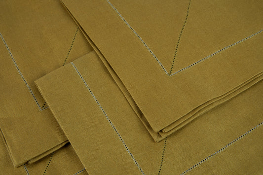 Peter Speliopoulos Olive Green Linen Napkins