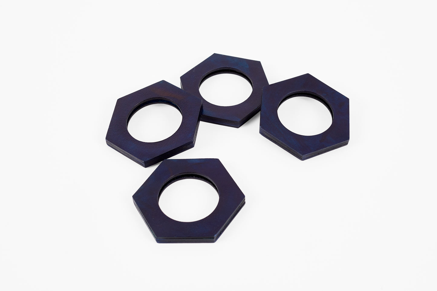 Peter Speliopoulos Lapis Hexagon Leather Napkin Rings