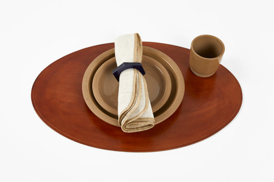 Peter Speliopoulos Lapis Hexagon Leather Napkin Rings