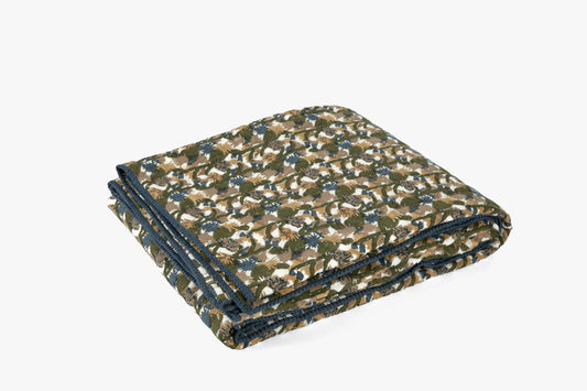 Studio Ford for Commune Reversible Cactus Flower Quilt Blue