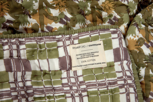 Studio Ford for Commune Reversible Cactus Flower Quilt Green